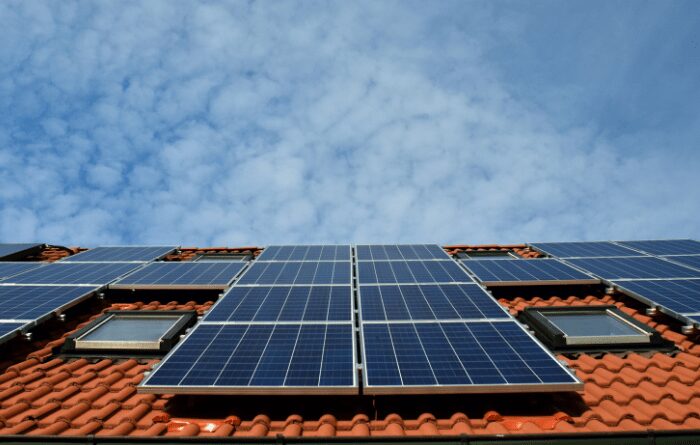 solar panel on roof